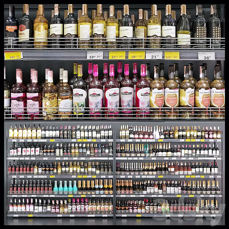 Wine store 3D Model