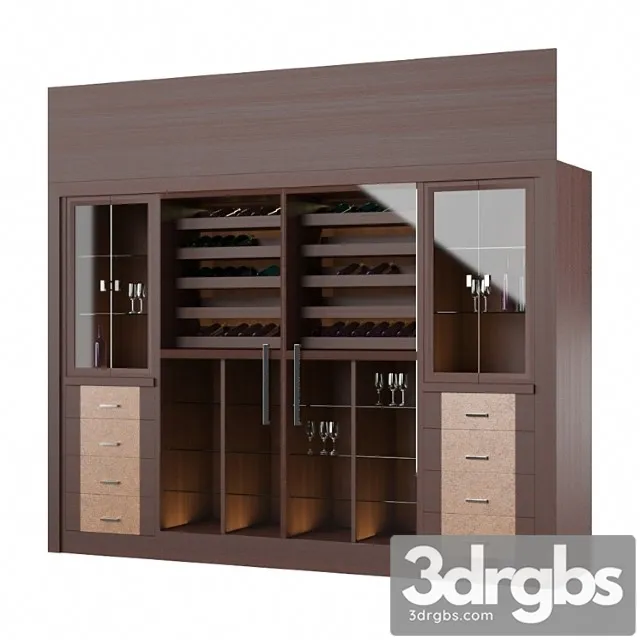 Wine tasting cabinet 3D Model Download