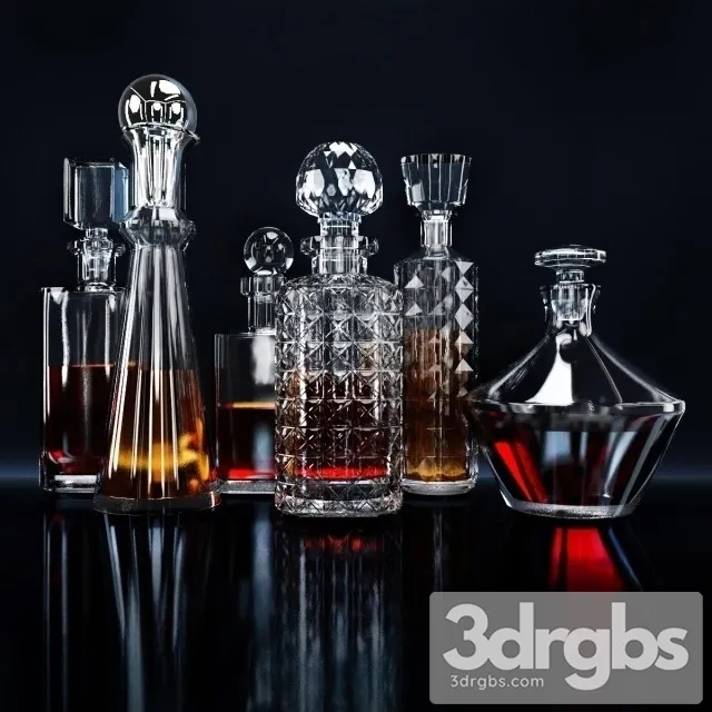 Wine Zara Home Decor Set 2 3D Model Download Wine Zara Home Decor Set 2 3D Model Download