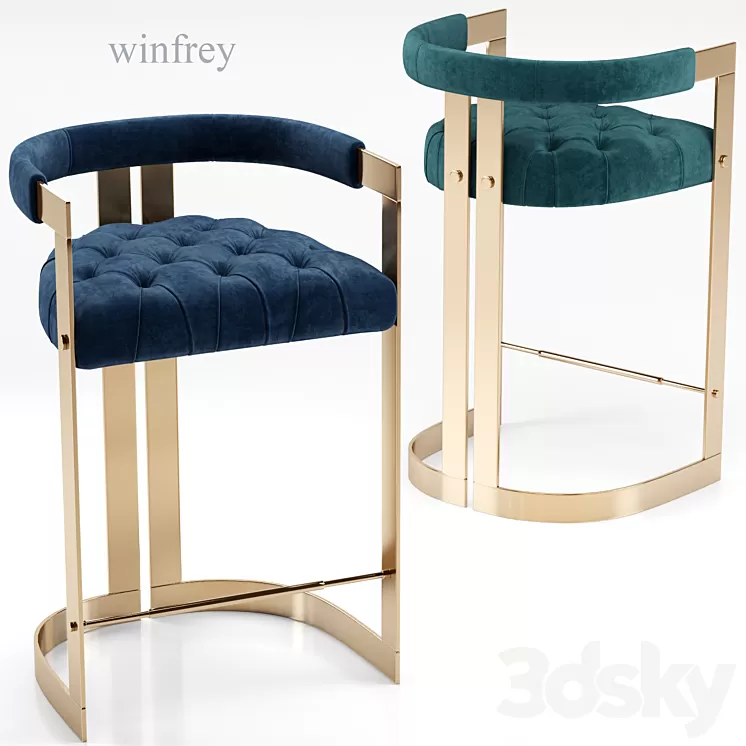Winfrey bar chair – Ottiu 3D Model Winfrey bar chair – Ottiu 3D Model