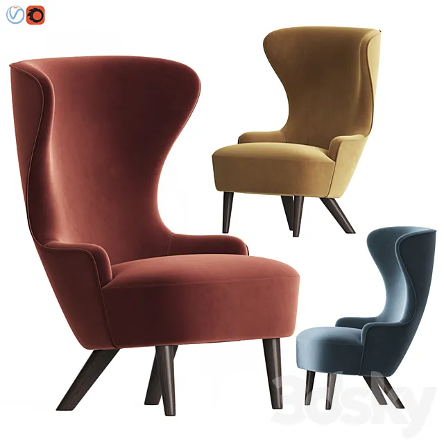 Wingback Micro Chair Tom Dixon 3DModel