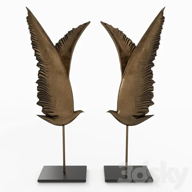Wings sculpure decor 3DModel Wings sculpure decor 3DModel