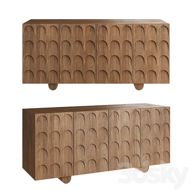 Winslow Credenza by Lock & Mortice 3D Model Winslow Credenza by Lock & Mortice 3D Model