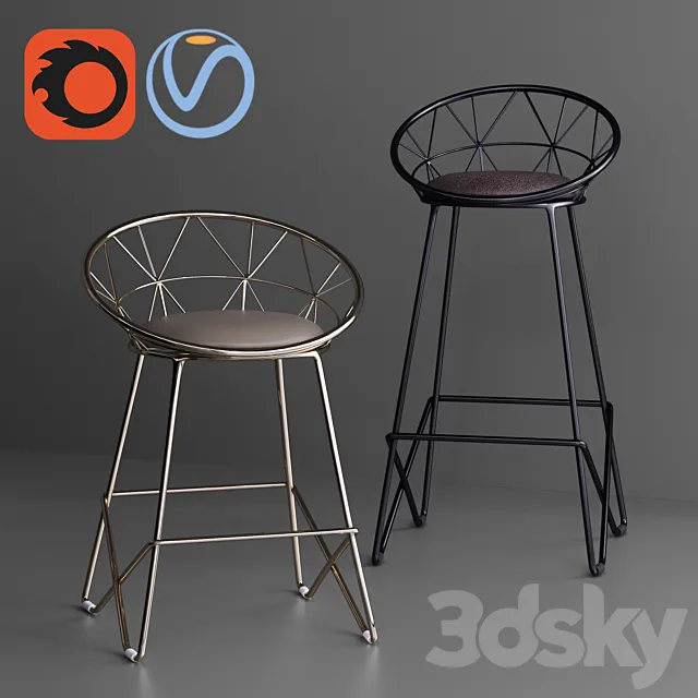 Winsor Rolf Kimsai Chair Stool 3D Model