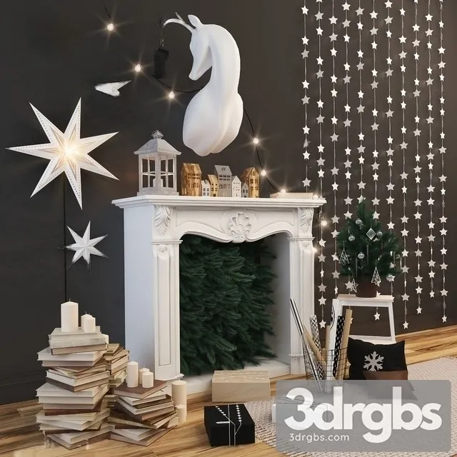 Winter Comes Fireplace 3D Model Download