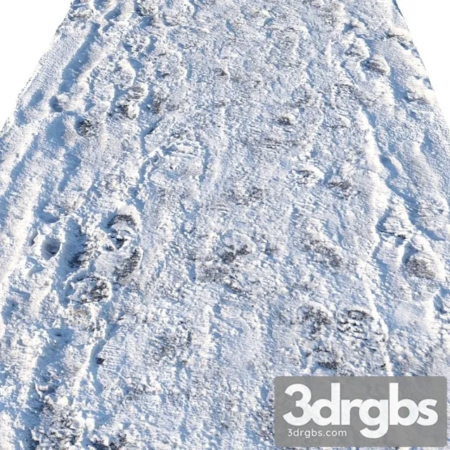 Winter footpath 04 (8 meters) 3D Model Download