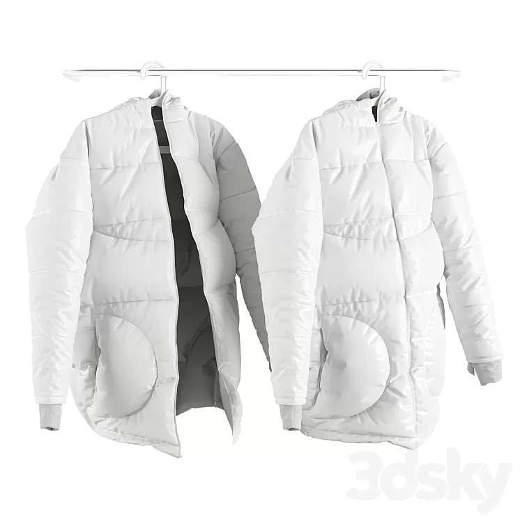 Winter jacket SONDR on a hanger 3D Model Free Download