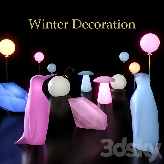 winter scenery 3D Model winter scenery 3D Model