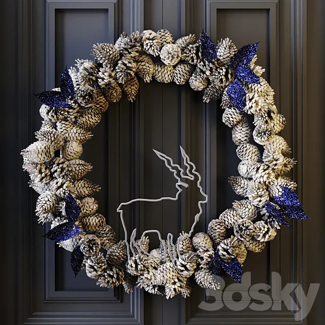 Winter Wreath 02 3DModel Winter Wreath 02 3DModel