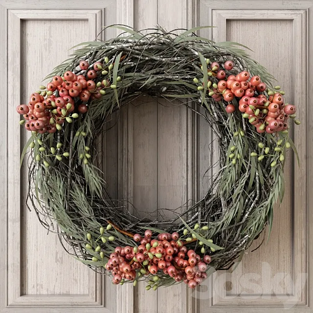 Winter wreath 3DModel Winter wreath 3DModel