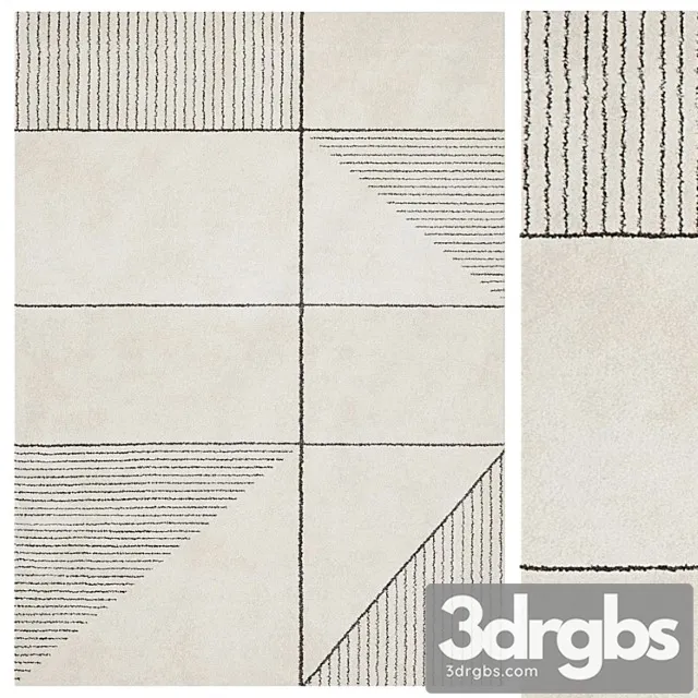 Winthorpe modern rug 3D Model Download