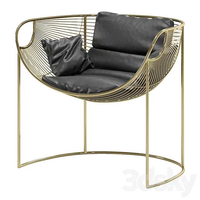 Wire Salon chair 3D Model Wire Salon chair 3D Model