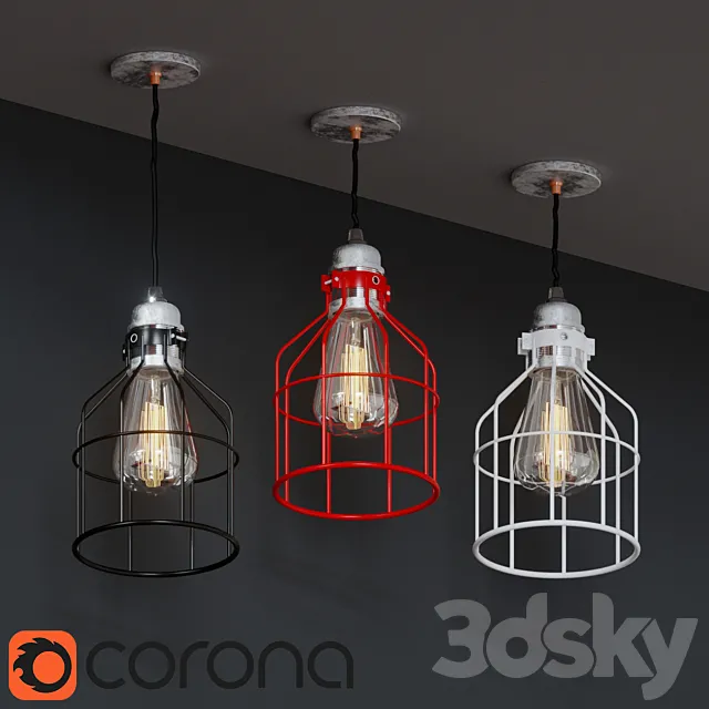 Wireframe lamp 3D Model