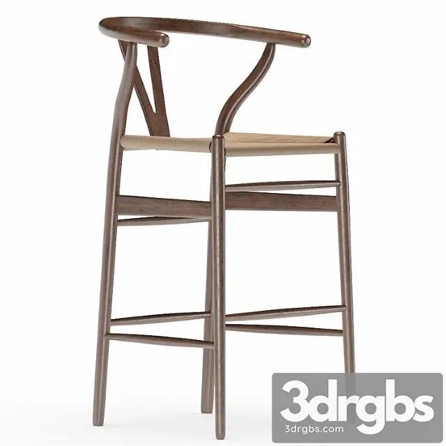 Wishbone counter stool 2 3D Model Download Wishbone counter stool 2 3D Model Download