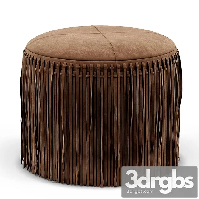 Wisteria suede boho round ottoman Wisteria suede boho round ottoman