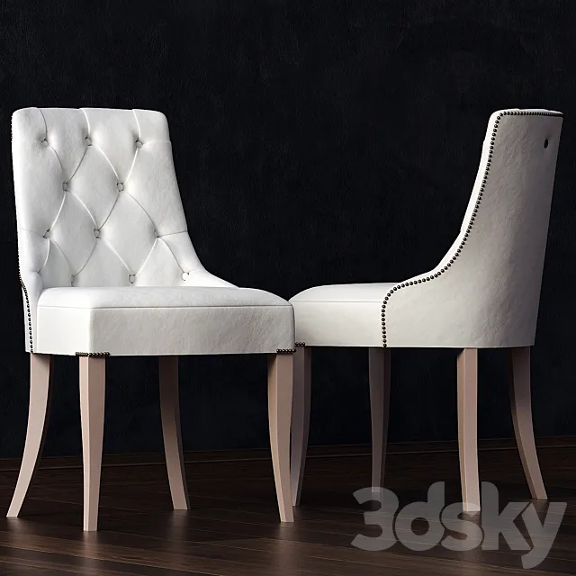 With designer chairs coach ties and carnations S06 3DModel