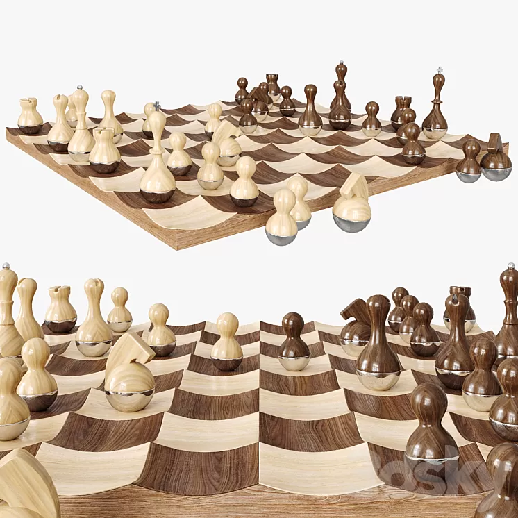 WOBBLE CHESS SET 3D Model