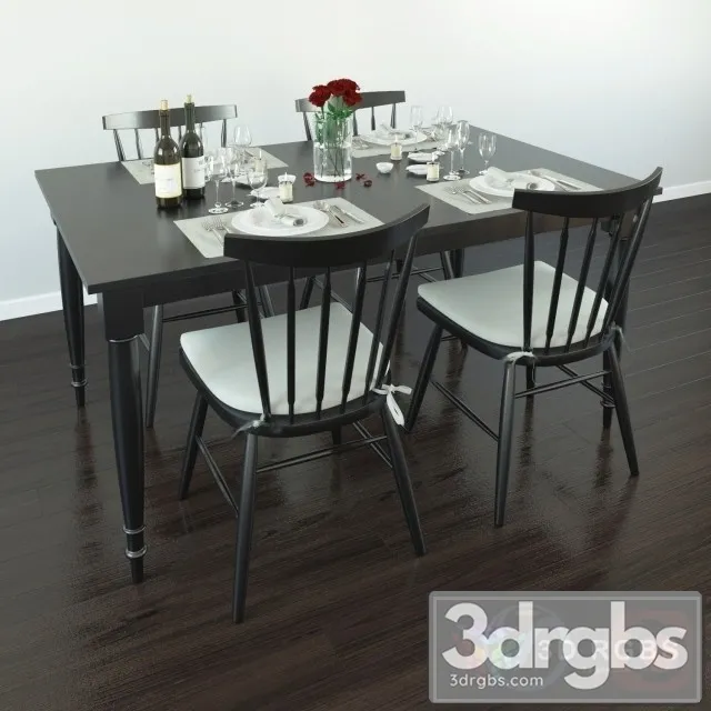 Wolcott Dining Table 3D Model Download