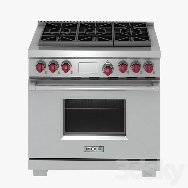Wolf gas stove 3D Model