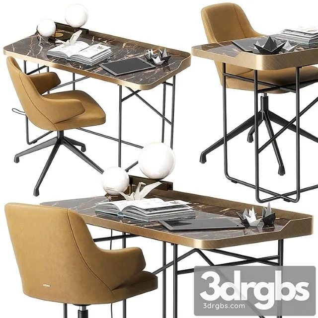 Wolf keramik desk by cattelan italia 2 3D Model Download