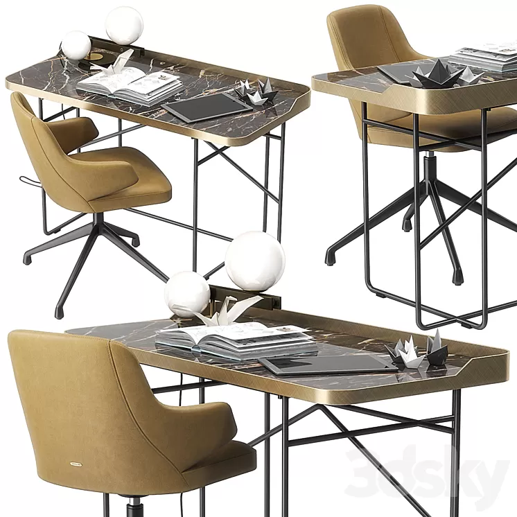 Wolf Keramik desk by Cattelan Italia 3D Model Wolf Keramik desk by Cattelan Italia 3D Model