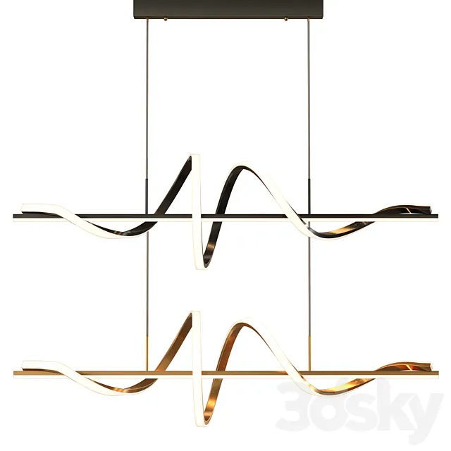 Woma Spiral strip Pendant Light 3D Model Woma Spiral strip Pendant Light 3D Model