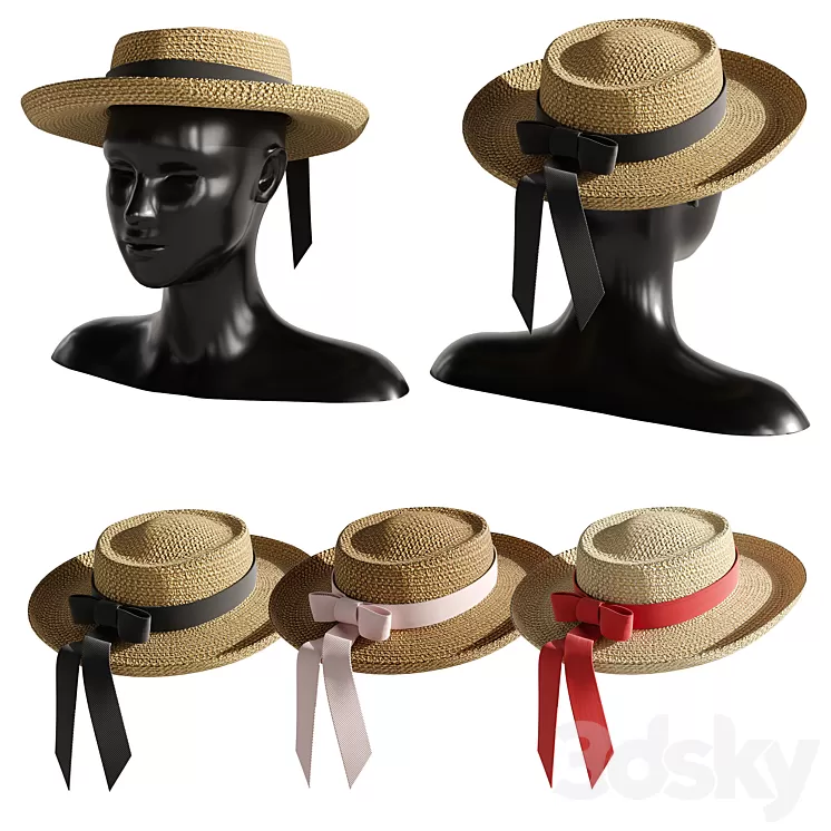 woman hat 4 3D Model Free Download