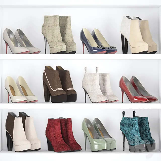 Woman shoes set – 2 3D Model