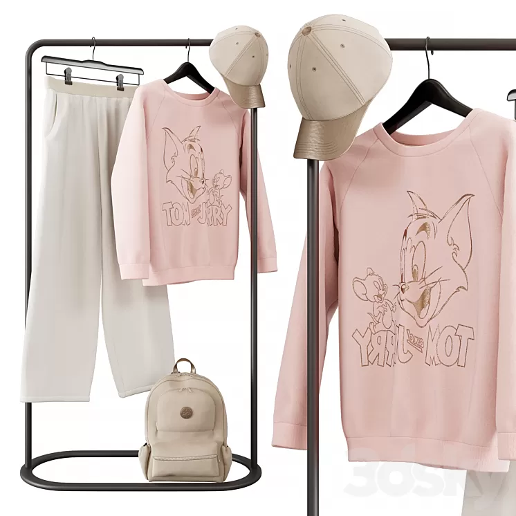 Woman Sport Clothes Set 09 3D Model Free Download