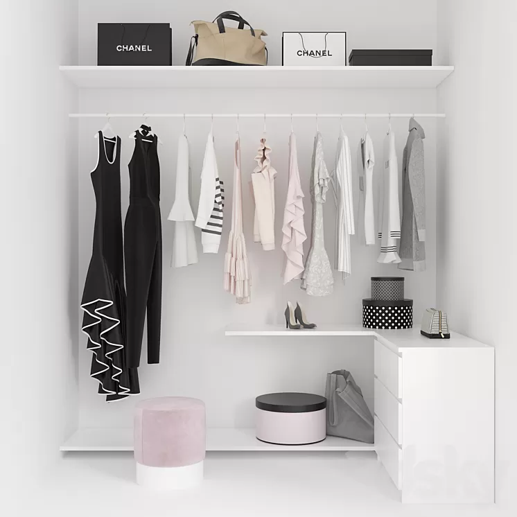 Woman’s wardrobe 3D Model Woman’s wardrobe 3D Model