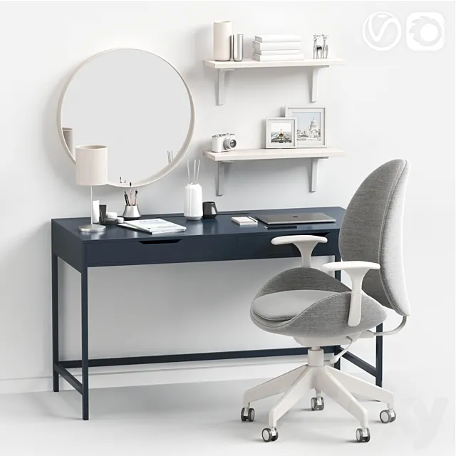Women’s dressing table and workplace 3DModel Women’s dressing table and workplace 3DModel