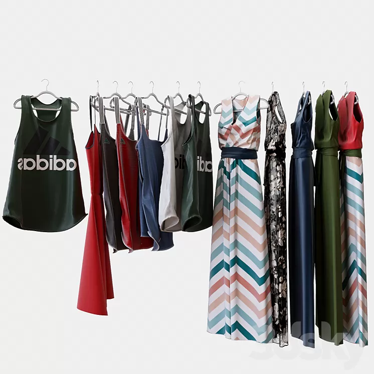 Women's Training Performer & Zattcas Womens Dress 3D Model Women's Training Performer & Zattcas Womens Dress 3D Model