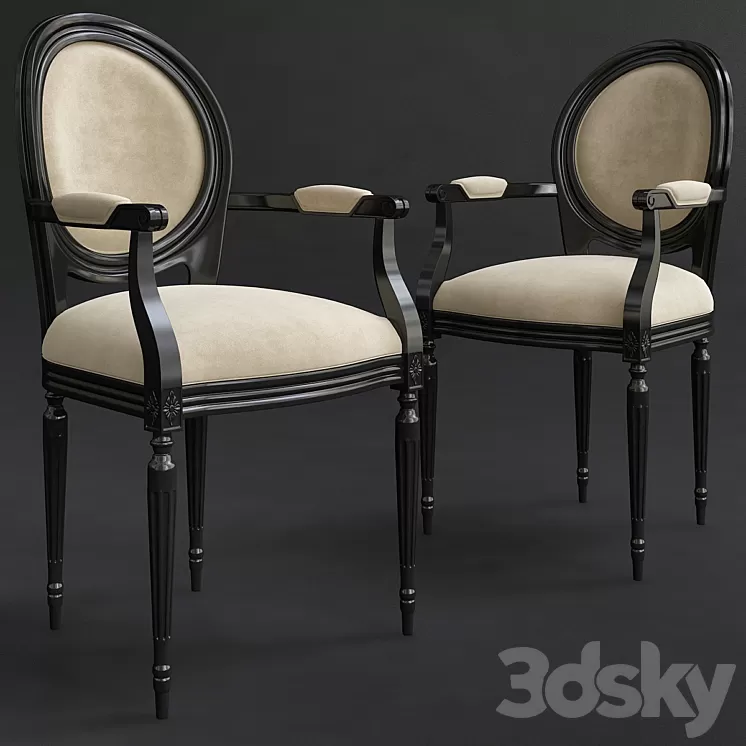 Wonderful Round Back Dining Chairs 3D Model Wonderful Round Back Dining Chairs 3D Model