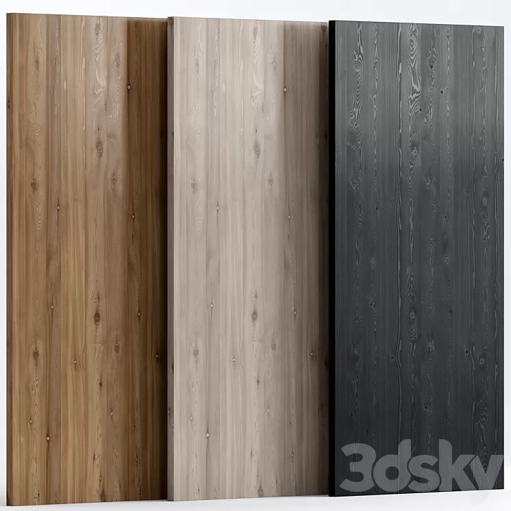 Wood 7 with 3 materials 3D Model