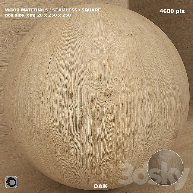 Wood _ oak material (seamless) – set 73 3D Model
