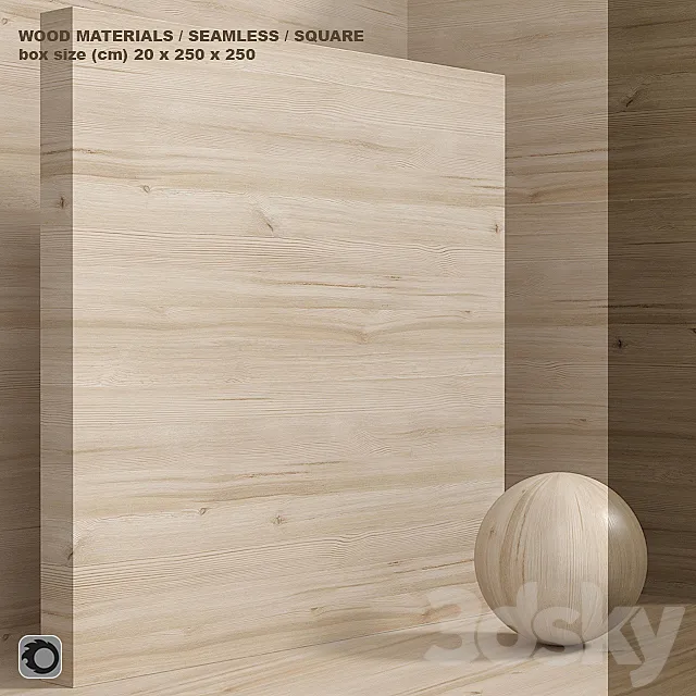 Wood _ pine material (seamless) – set 77 3D Model