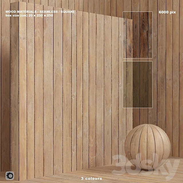 Wood _ plank material (seamless) – set 91 3D Model