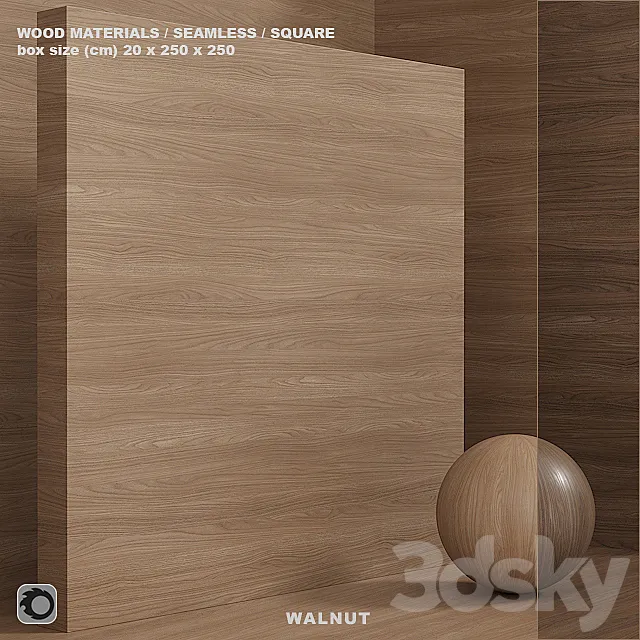Wood _ walnut material (seamless) – set 76 3D Model