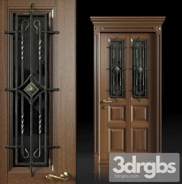 Wood and Iron Doors 3D Model Download