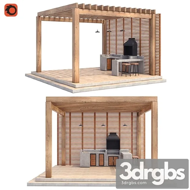 Wood BBQ 3D Model Download Wood BBQ 3D Model Download