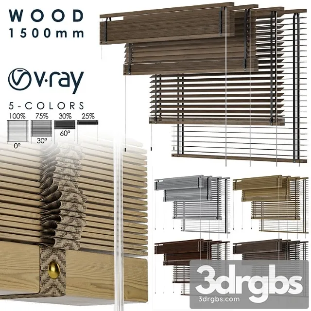 Wood blind 1500mm-vray Wood blind 1500mm-vray
