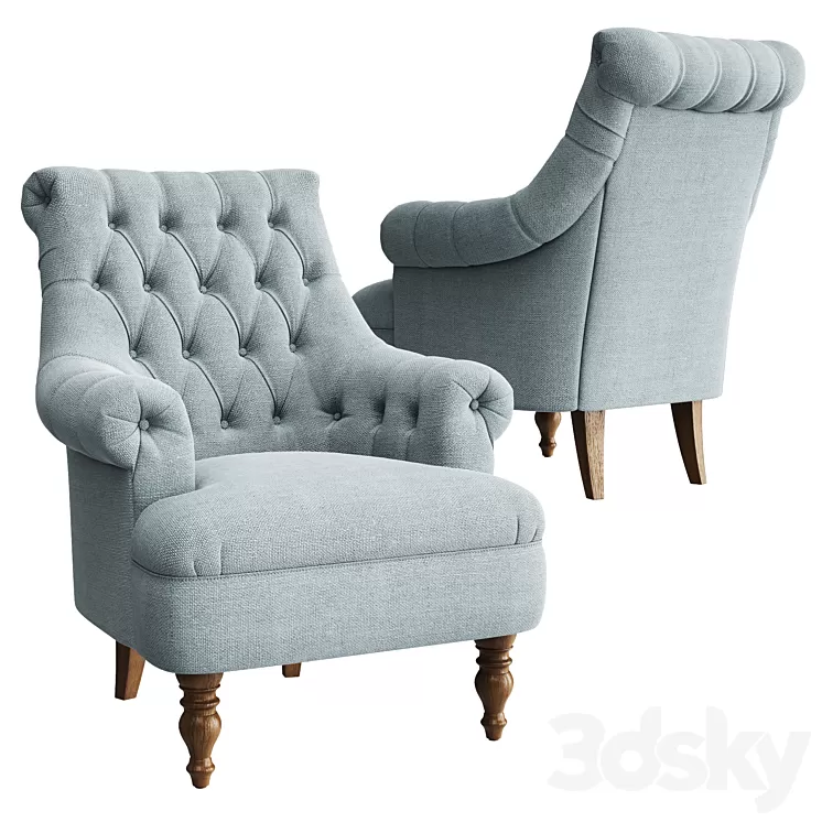 Wood bros pickering armchair 3D Model Wood bros pickering armchair 3D Model