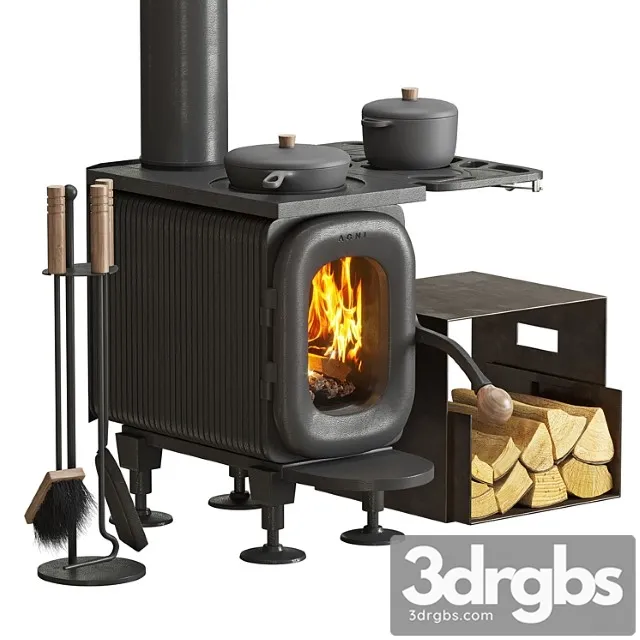 Wood burning stove agni 3D Model Download