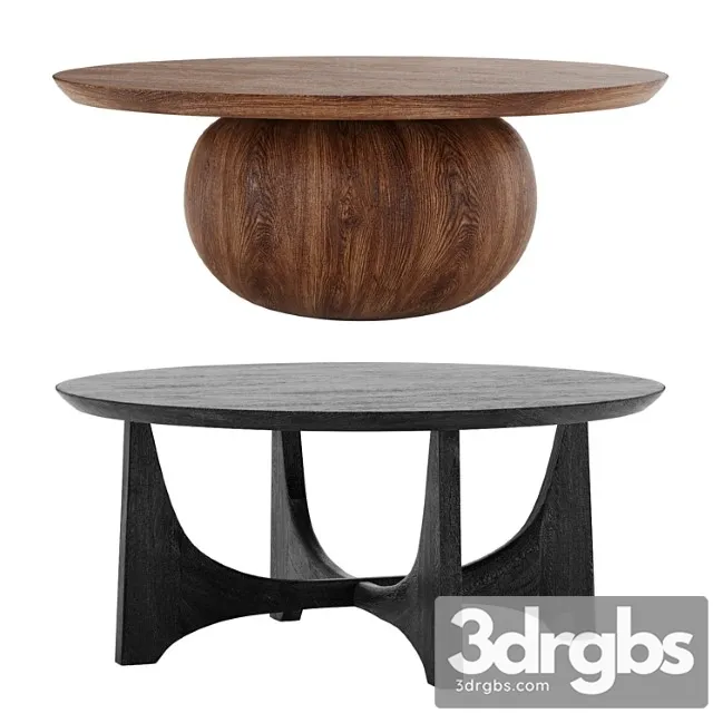 Wood coffee table west elm 2 3D Model Download Wood coffee table west elm 2 3D Model Download