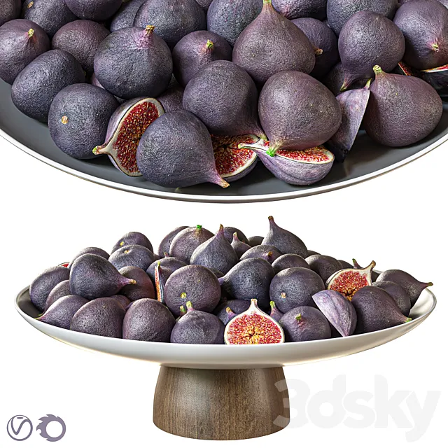 wood fig dish 3DModel