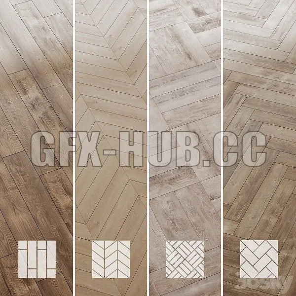 Wood Floor Pine Oak Set 3 3D Model Wood Floor Pine Oak Set 3 3D Model