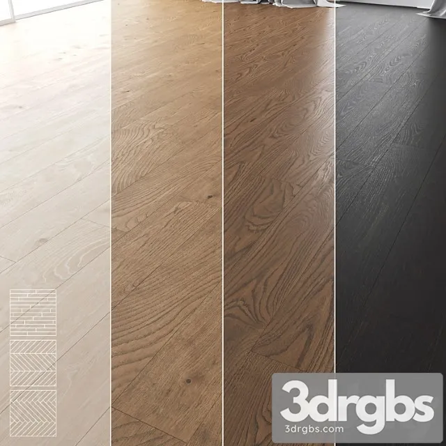 Wood floor set 01 3D Model Download