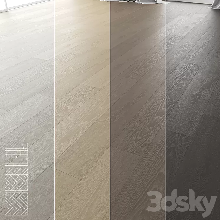 Wood Floor Set 12 3D Model