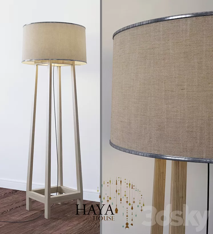 wood lamp Haya 3D Model wood lamp Haya 3D Model