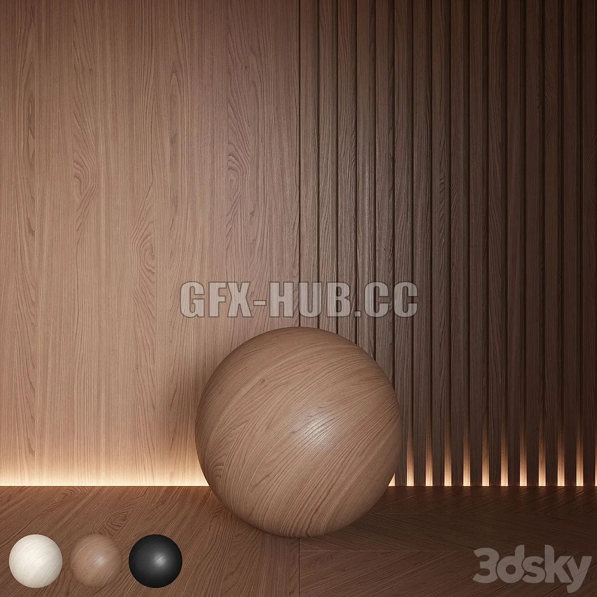 Wood material seamless 3D Model